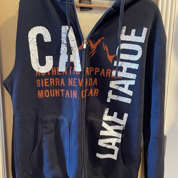 Expedition CA LAKE TAHOE Sherpa Lined Zip Up Mens Jacket L - Picture 15 of 16